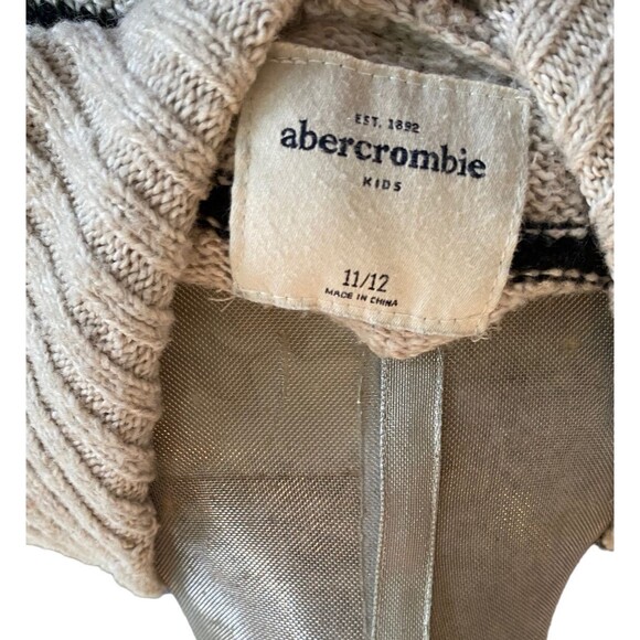 Abercrombie Kids Cardigan Sweater Girl's Open Front Fringed - Size 11/12 - Picture 12 of 12